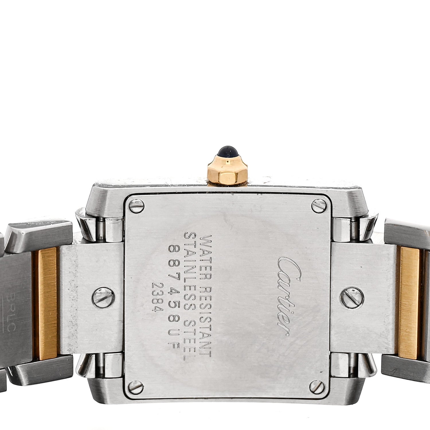 Cartier Stainless Steel 18K Yellow Gold 20mm Tank Francaise Quartz Watch 4 of 4