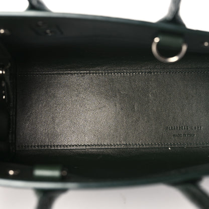Saint Laurent Calfskin Crocodile Embossed Nano Sac De Jour Dark Green 5 of 10