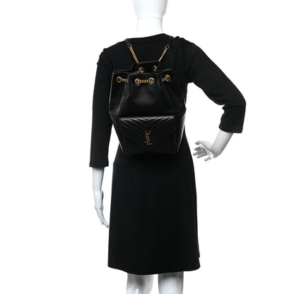 Saint Laurent Lambskin Matelasse Monogram Joe Backpack Black 2 of 10