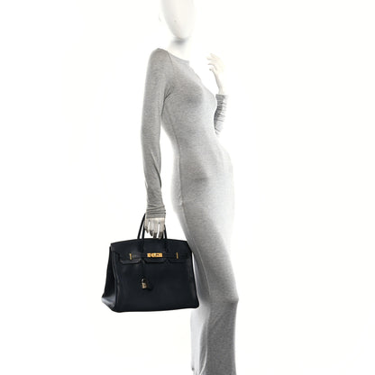 Hermes Chevre De Coromandel Birkin 35 Black 2 of 12
