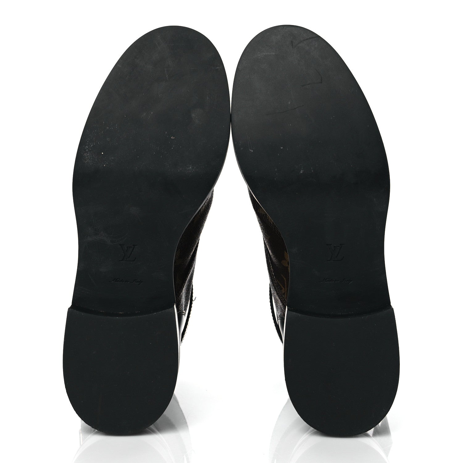Louis Vuitton Calfskin Monogram Wonderland Flat Ranger Boots 39 Black 5 of 8