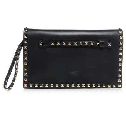 Valentino Garavani Nappa Rockstud Wristlet Clutch Black 1 of 7