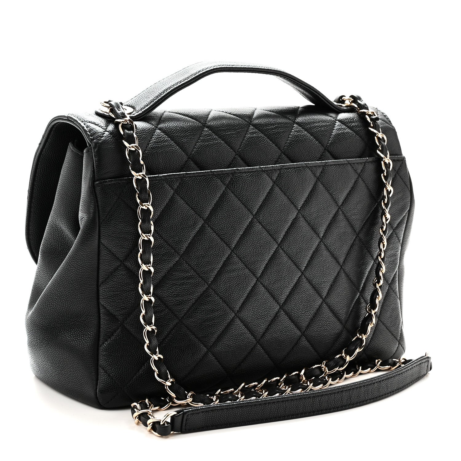 Chanel Caviar Quilted Large Business Affinity Flap Black Black 3 of 10