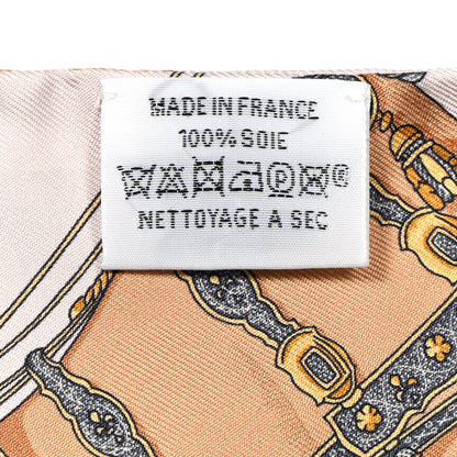 Hermes Silk Grand Apparat Twilly Rose Nacre Gold Anthracite 4 of 4