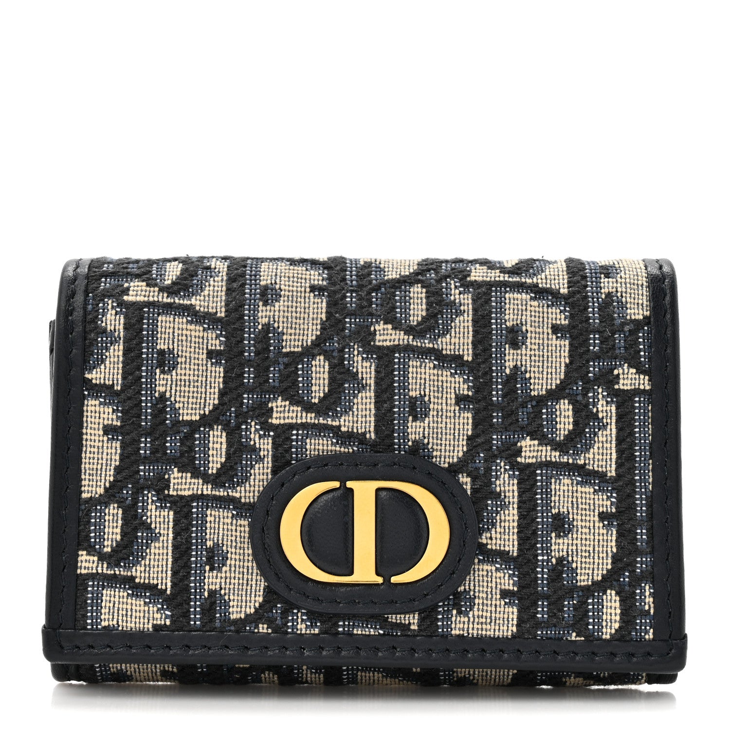Christian Dior Oblique 30 Montaigne Wallet Blue 1 of 8