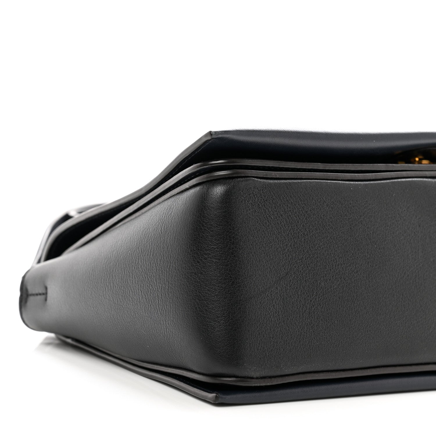 Celine Shiny Smooth Calfskin Medium Frame Shoulder Bag Black Navy 10 of 12