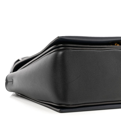 Celine Shiny Smooth Calfskin Medium Frame Shoulder Bag Black Navy 10 of 12