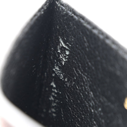Saint Laurent Grain De Poudre Matelasse Chevron Monogram Credit Card Case Black 8 of 8