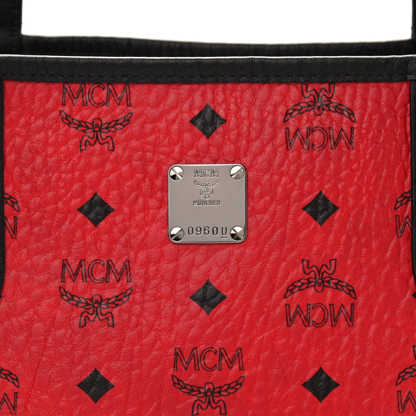 Visetos Medium Project Reversible Shopper Tote Ruby Red Black