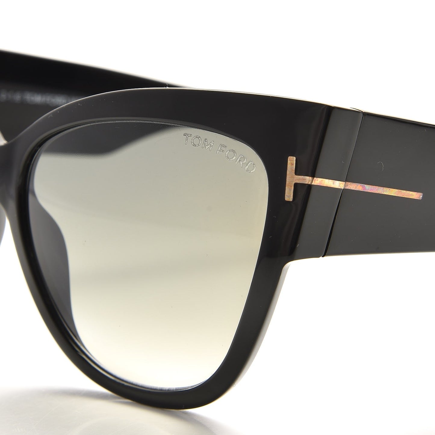 Acetate Anoushka Cat Eye Sunglasses TF371 Black