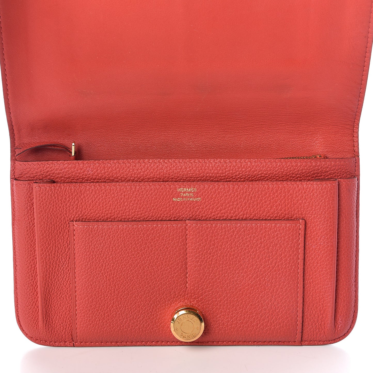 Togo Dogon Duo Wallet Rouge Pivoine