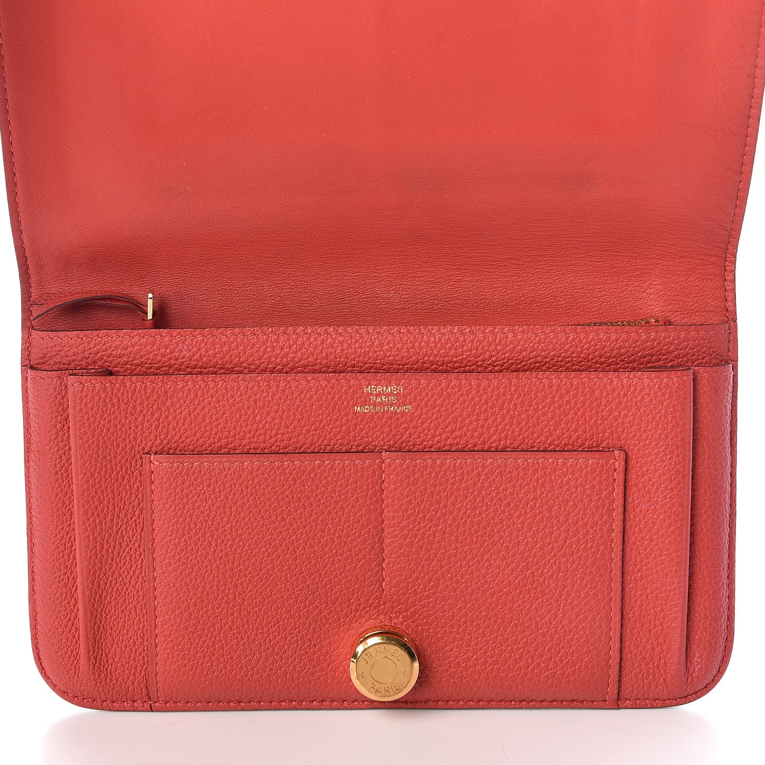 Hermes Togo Dogon Duo Wallet Rouge Pivoine 6 of 13