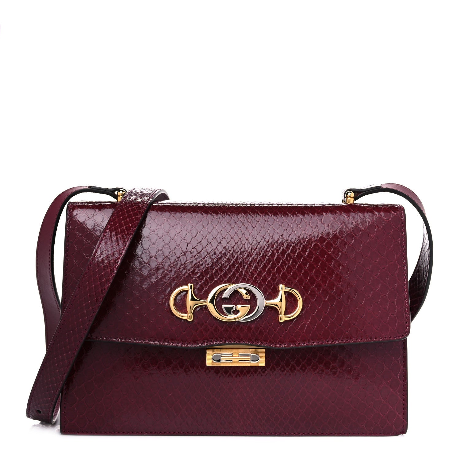 Gucci Elaphe Small Zumi Shoulder Bag Antique Bordeaux 1 of 14