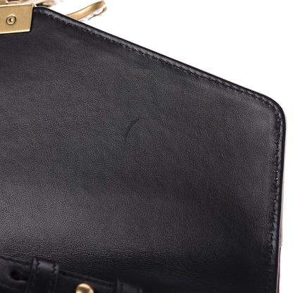 Gucci Calfskin Bamboo Trapuntata Queen Margaret Top Handle Bag Blue Agata Hibiscus Red Mystic White Sugar Pink 9 of 11