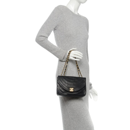 Chanel Lambskin Quilted Small Single Flap Black 2 of 8