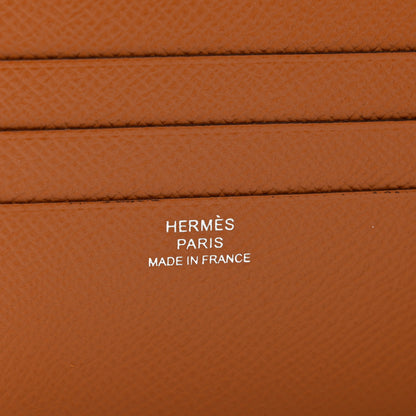 Hermes Epsom Citizen Twill Compact Wallet Gold 6 of 7