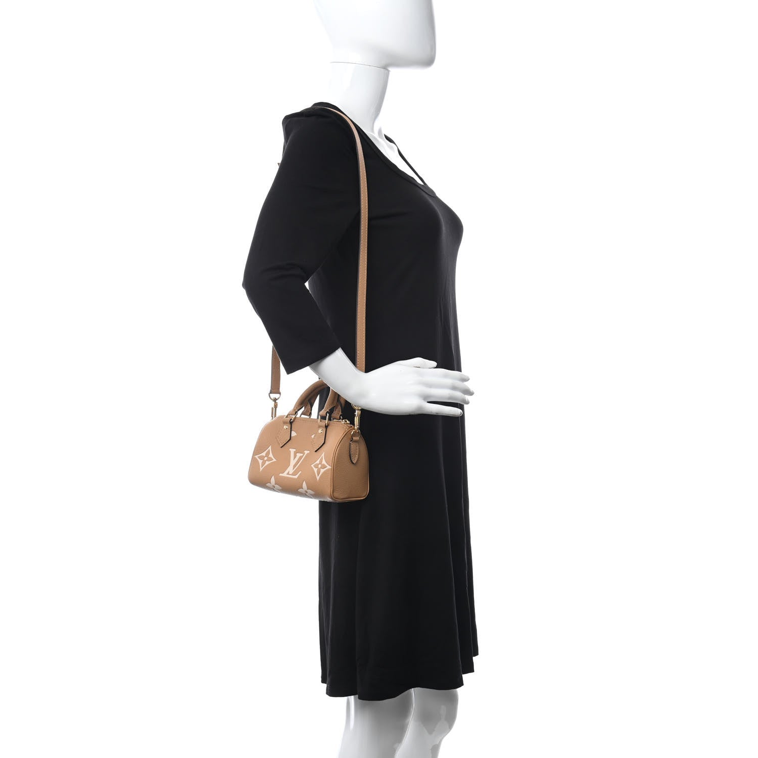 Louis Vuitton Empreinte Monogram Giant Nano Speedy Arizona Creme 2 of 6