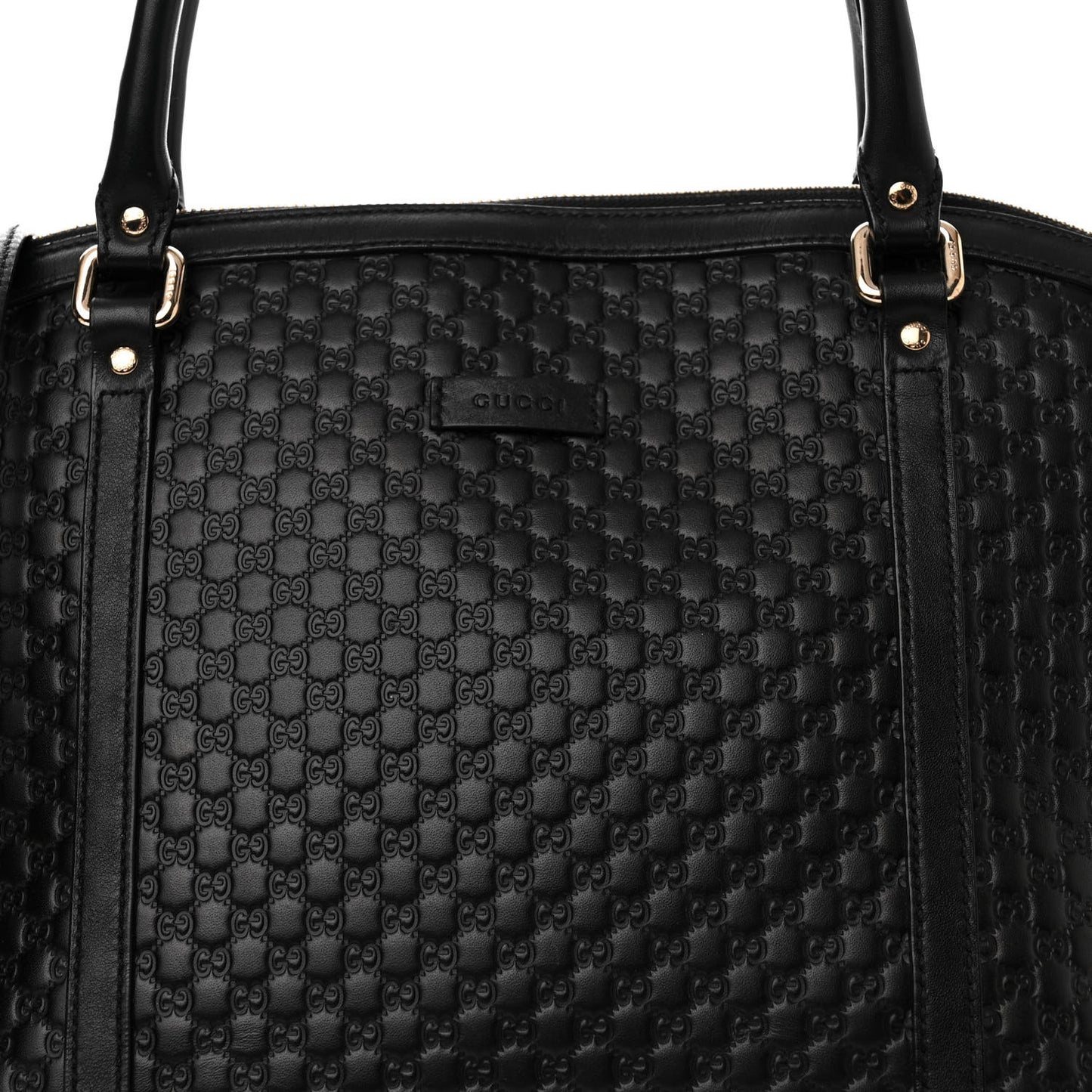 Soft Microguccissima Dome Satchel Black
