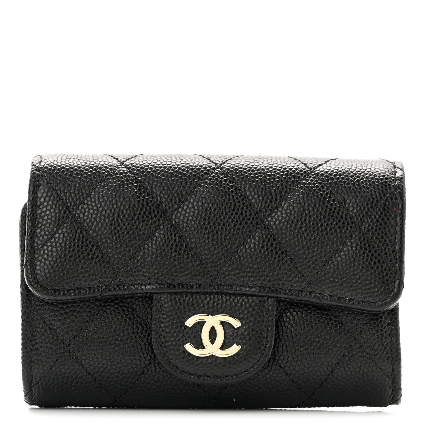 Chanel Caviar Quilted Classic 4 Key Holder Wallet Black 1 of 8
