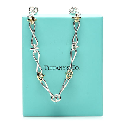 Tiffany Sterling Silver 18K Yellow Gold Paloma Picasso Twist Chain Necklace 6 of 6