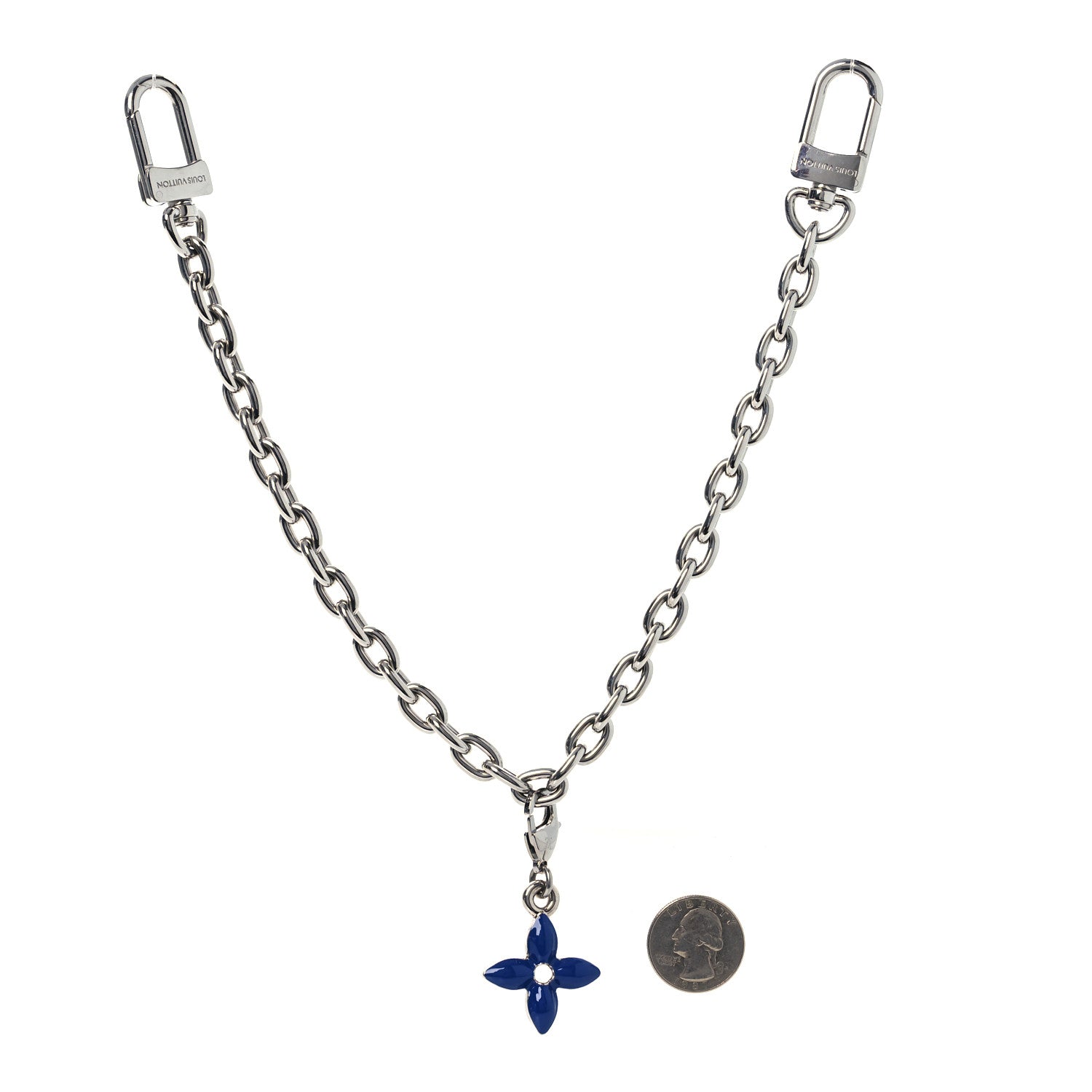 Louis Vuitton Metal 57th Street NYC Speedy Soft Bag Charm Silver 2 of 3