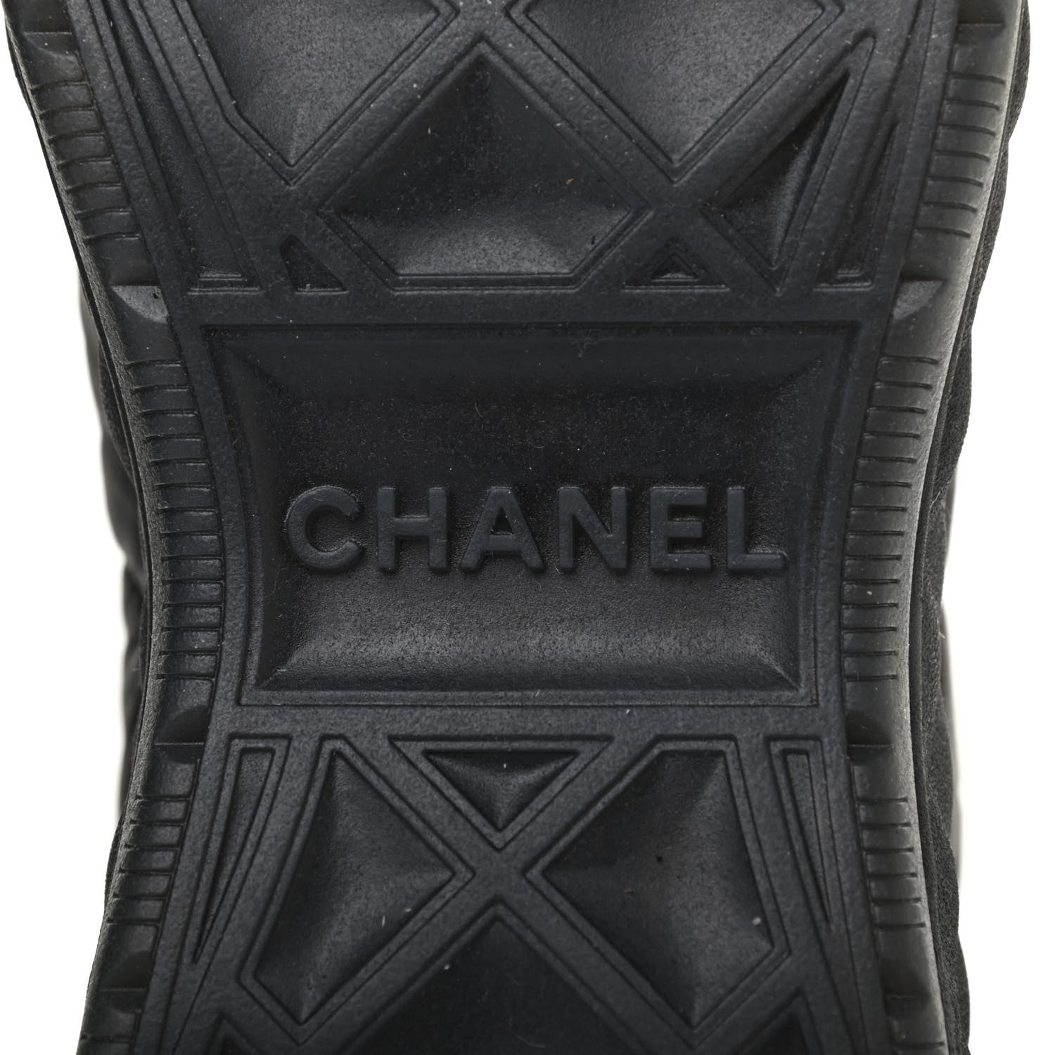 Chanel Nylon Suede Calfskin CC Sneakers 36.5 Black 7 of 8