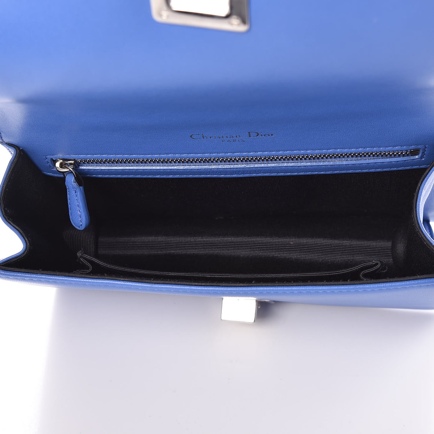 Lambskin Small Diorama Flap Bag Blue