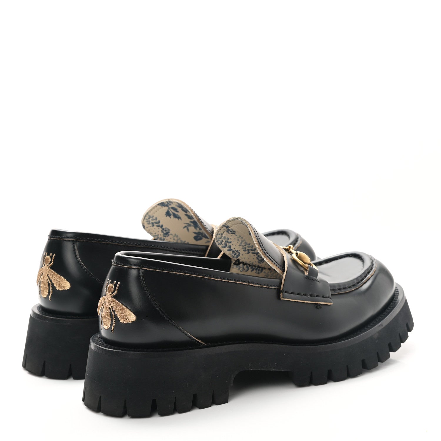 Gucci Cordovan Lux Womens Harald Horsebit 25mm Platform Loafers 38.5 Black 4 of 8