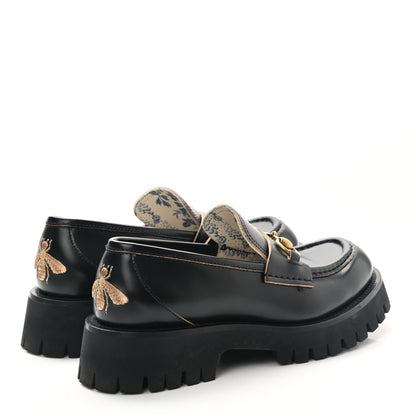 Gucci Cordovan Lux Womens Harald Horsebit 25mm Platform Loafers 38.5 Black 4 of 8