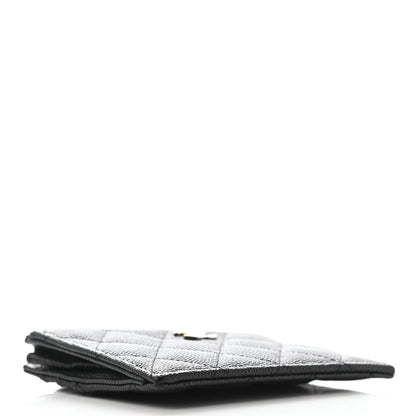 Chanel Caviar Quilted CC Zip Card Holder Black 4 of 7