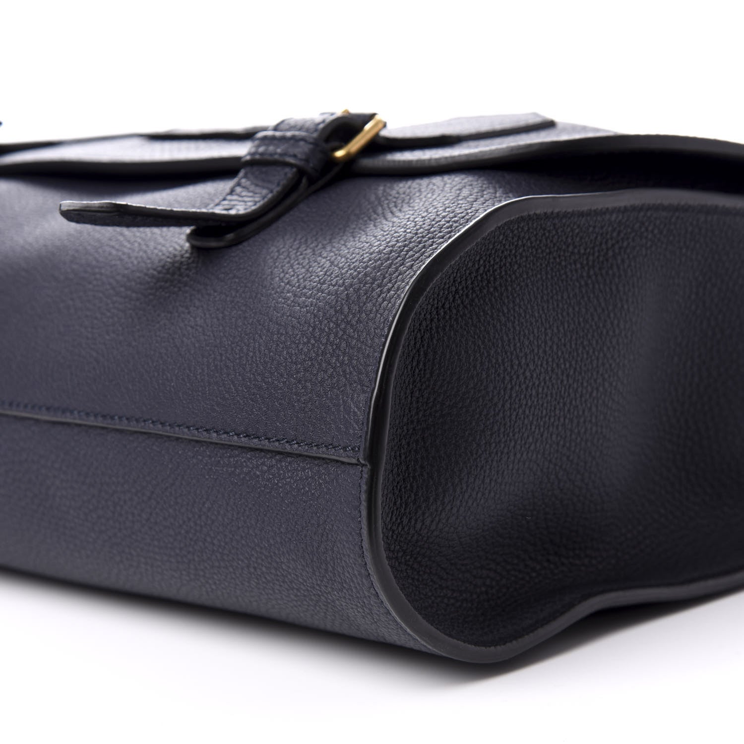 Gucci Grained Calfskin Mens Double Buckle Flap Messenger Bag Blue 8 of 9