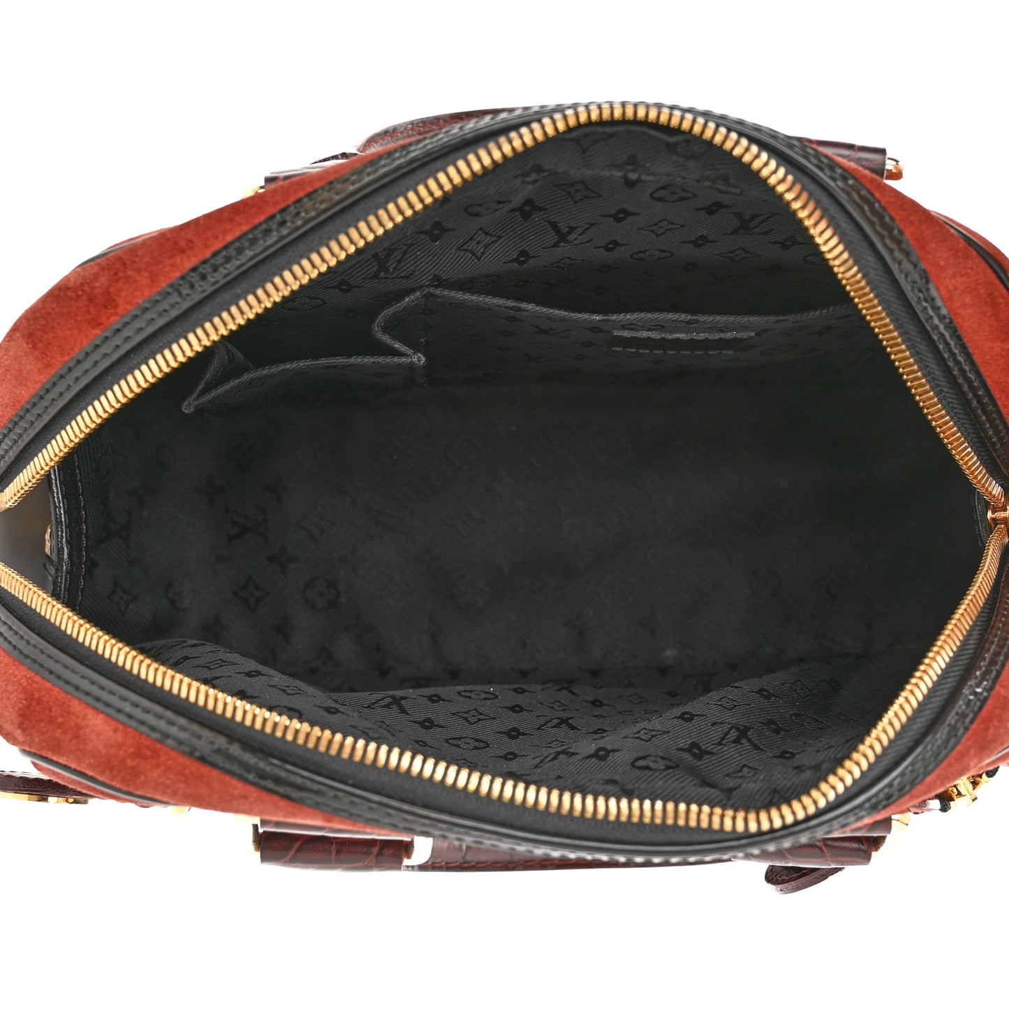 Suede Stamped Havane Bowler PM Brun