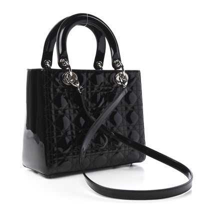 Christian Dior Patent Cannage Medium Lady Dior Black 3 of 10