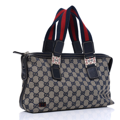 Gucci GG Monogram Web Pop Tote Navy 2 of 4