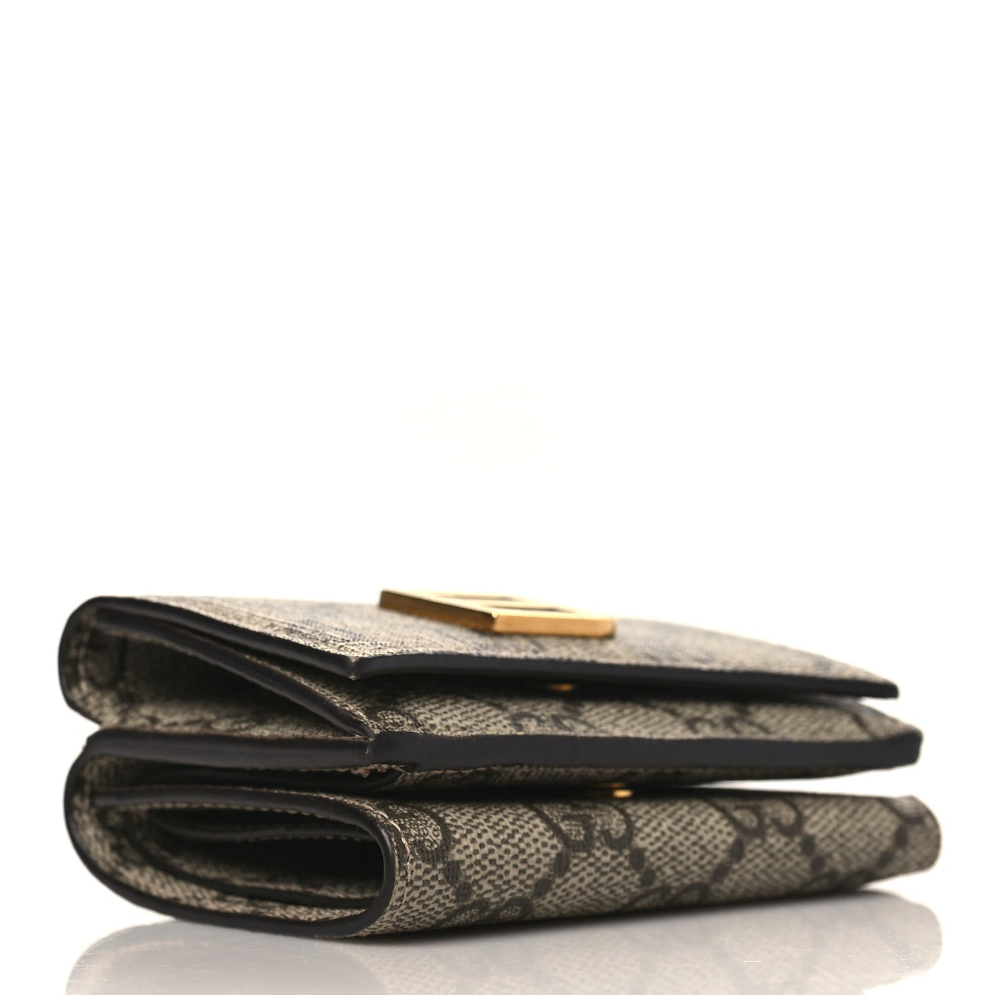 X BALENCIAGA GG Supreme Monogram Card Case Wallet Beige Ebony