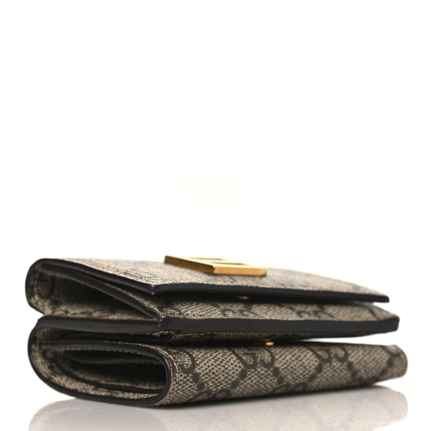 Gucci X BALENCIAGA GG Supreme Monogram Card Case Wallet Beige Ebony 4 of 8