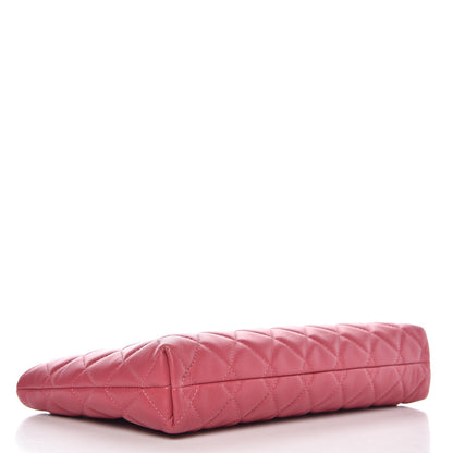 Chanel Lambskin Quilted Clutch Pink 4 of 8