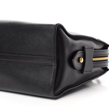 Prada Saffiano City Calfskin Medium Esplanade Tote Black 7 of 10