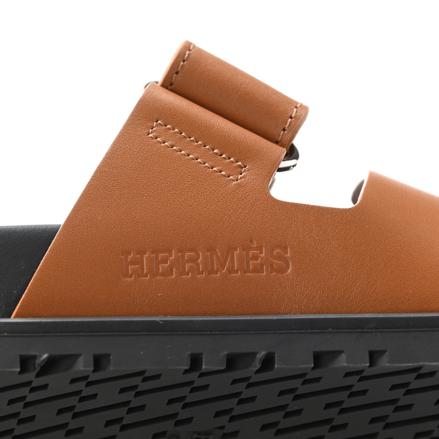 Hermes Calfskin Womens Chypre Sandals 37 Naturel 6 of 10