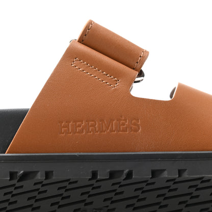 Hermes Calfskin Womens Chypre Sandals 37 Naturel 6 of 10