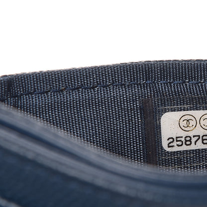 Chanel Caviar Quilted Boy Card Holder Blue 8 of 9