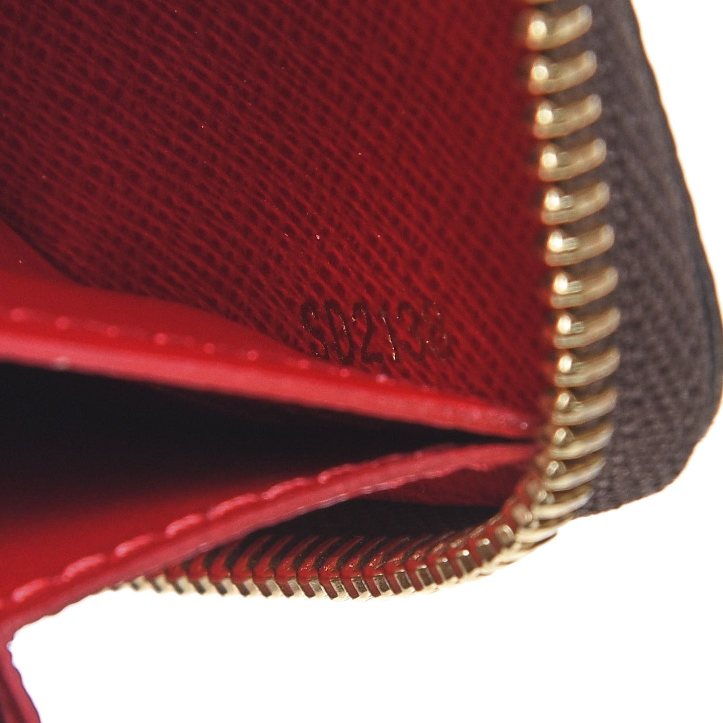 Damier Ebene Clemence Wallet Cherry
