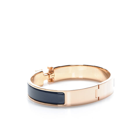 Hermes Narrow Enamel Clic Clac H Bracelet PM Bleu Biarritz 3 of 5