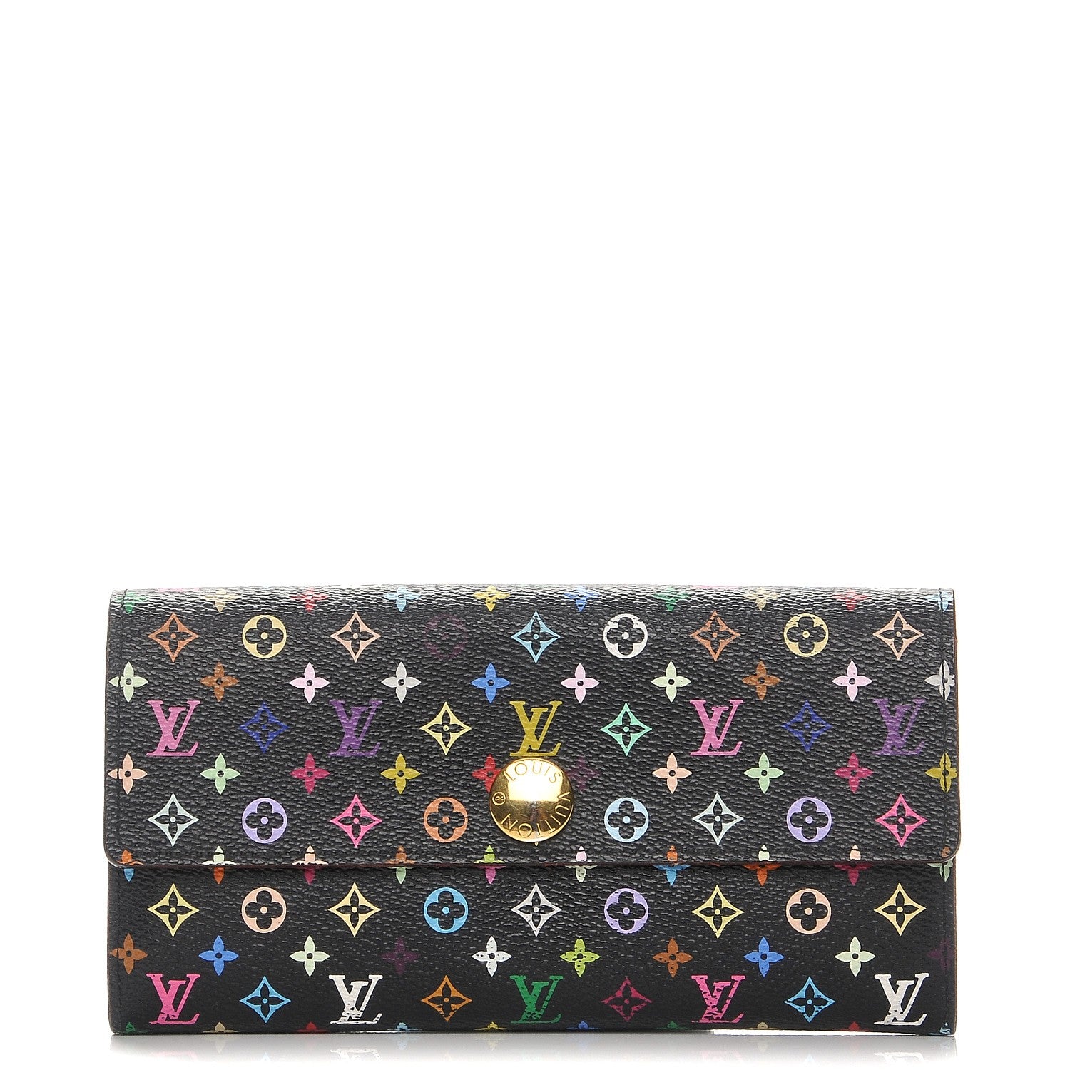 Louis Vuitton Monogram Multicolor Sarah Wallet Black Grenade 1 of 9