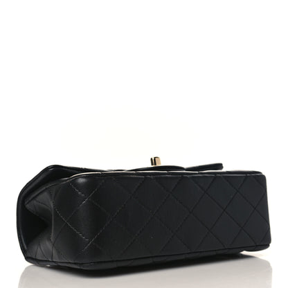 Chanel Lambskin Quilted Mini Top Handle Rectangular Flap Black 4 of 10