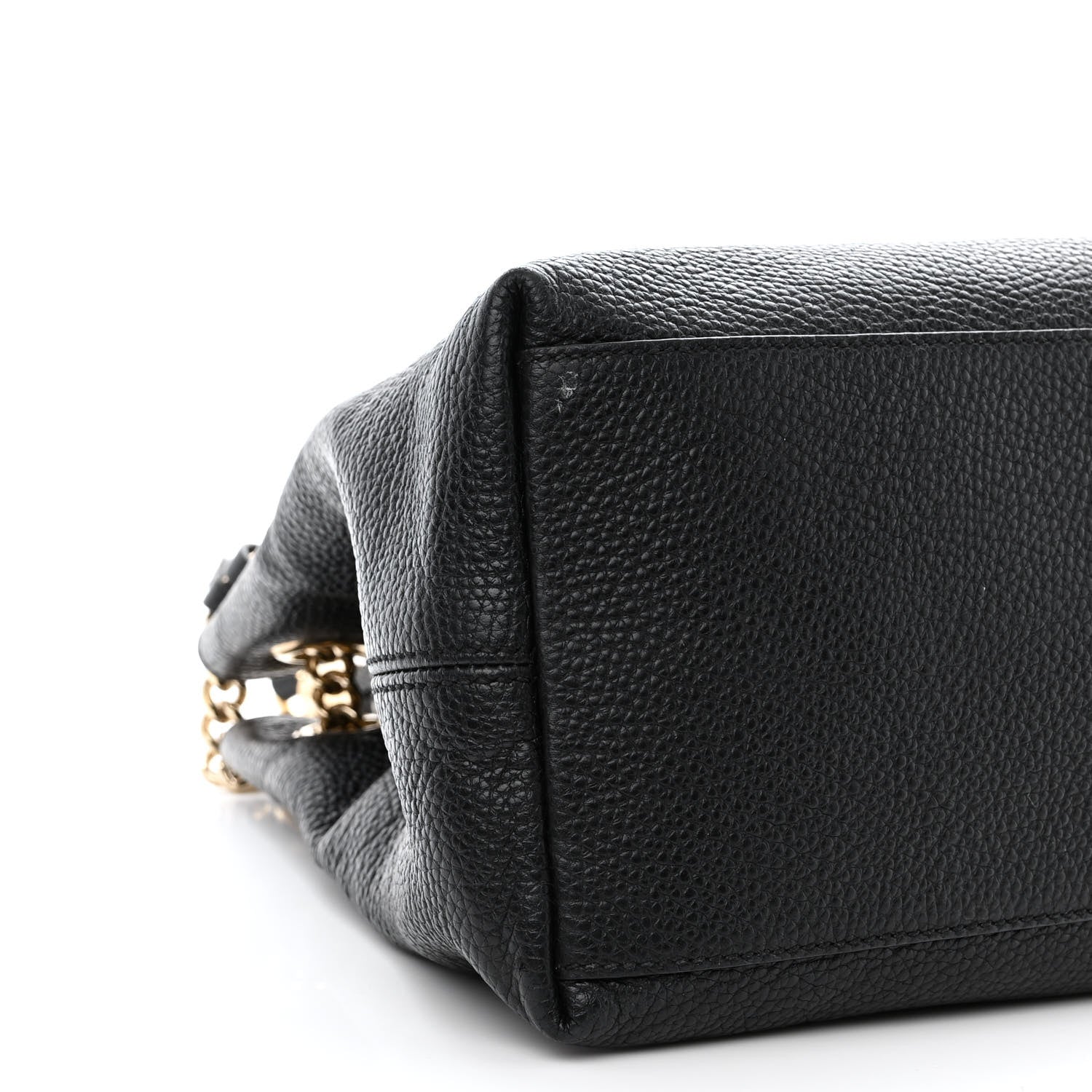 Gucci Pebbled Calfskin Medium Soho Chain Shoulder Bag Black 9 of 11