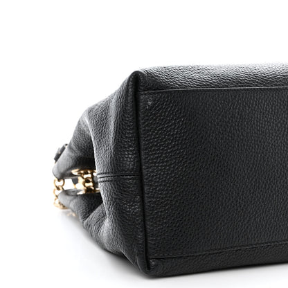 Gucci Pebbled Calfskin Medium Soho Chain Shoulder Bag Black 9 of 11