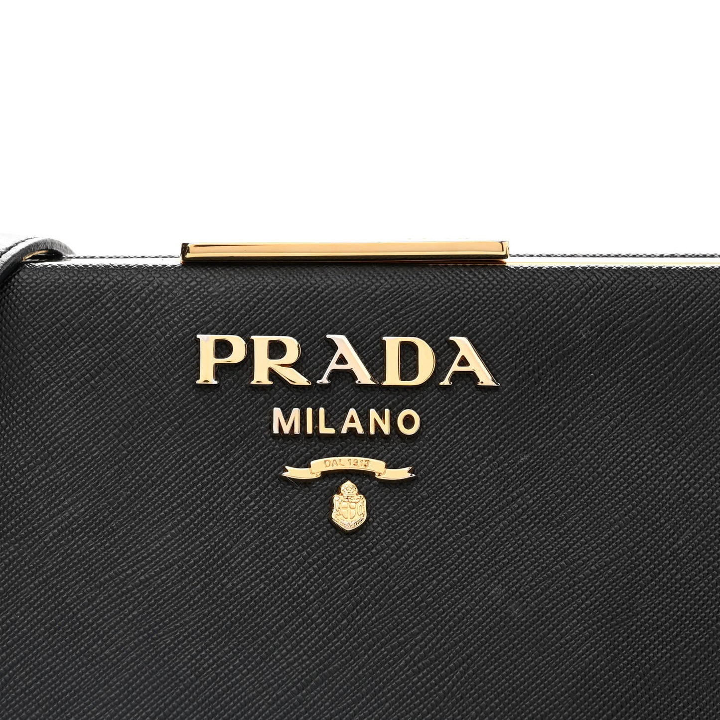 Saffiano City Calfskin Light Frame Bag Black