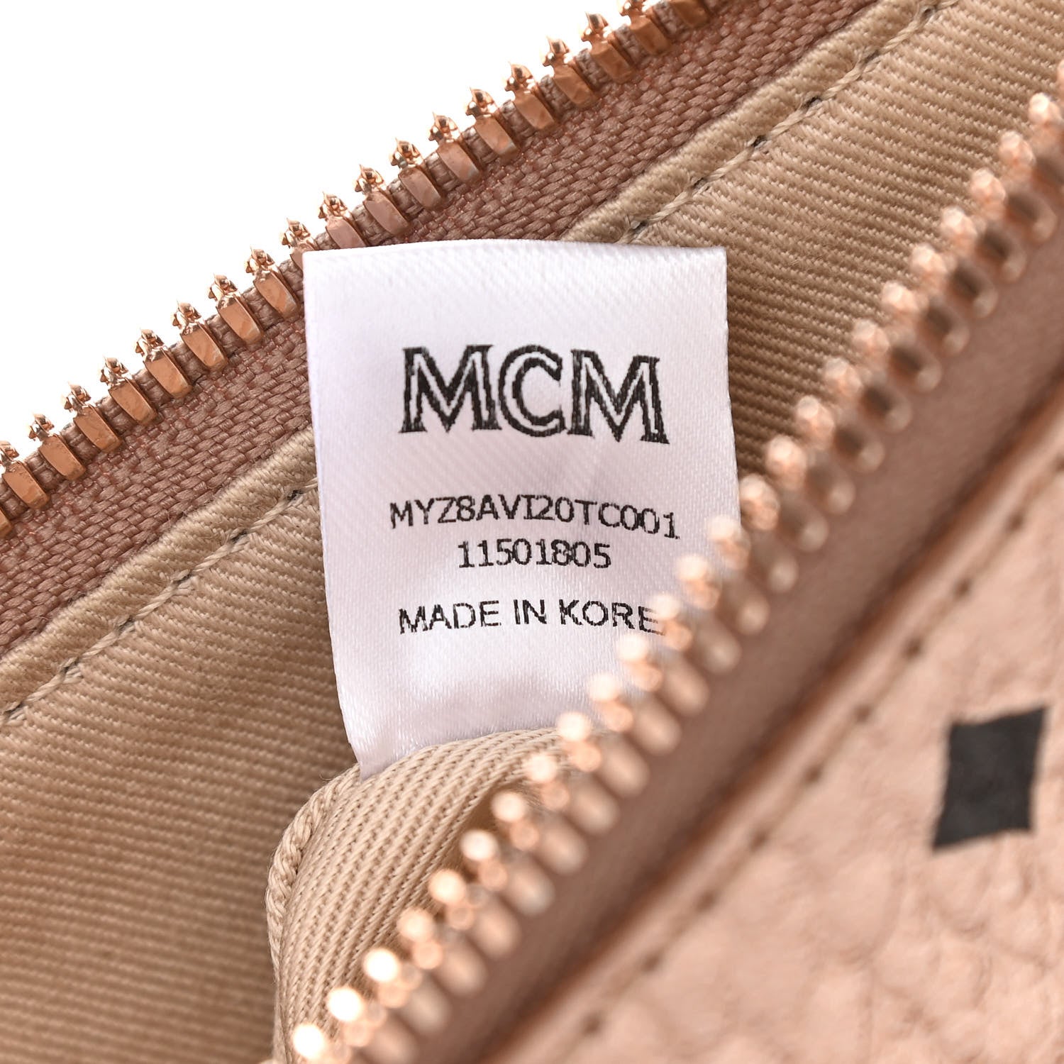 MCM Metallic Visetos Medium Crossbody Pouch Champagne 9 of 10