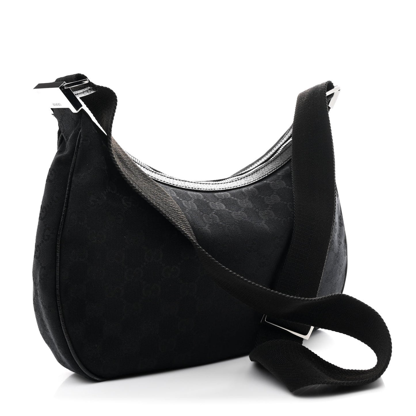 Monogram Medium Half Moon Hobo Black